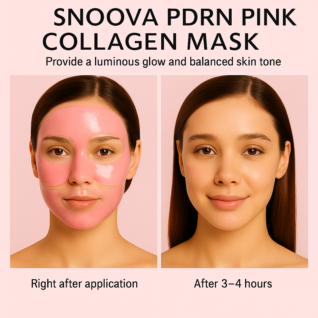Snoova PDRN Pink Collagen Mask – Box of 4
