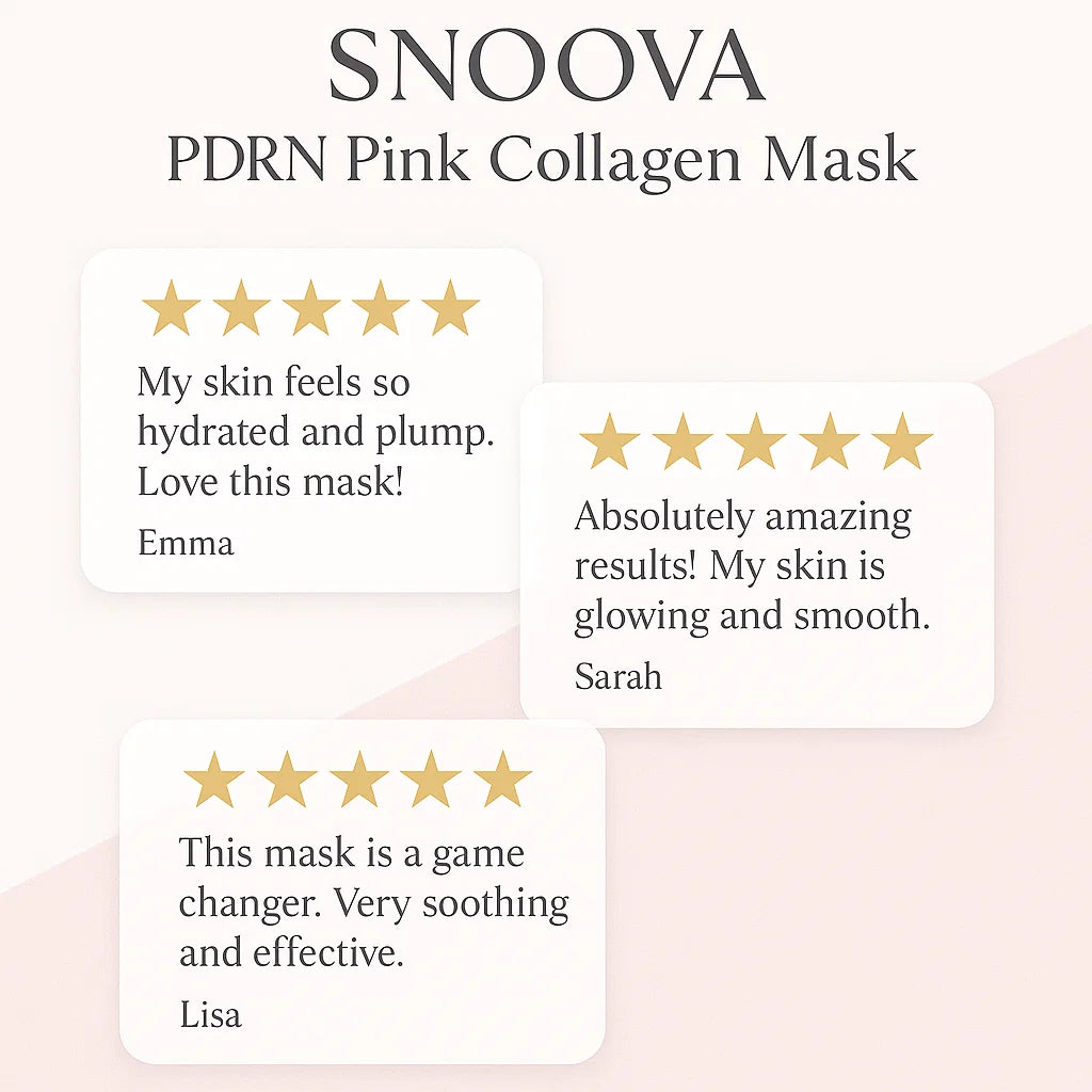Snoova PDRN Pink Collagen Mask – Box of 4